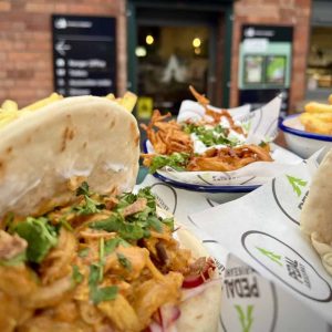 Indian curry naans with onion bhajis
